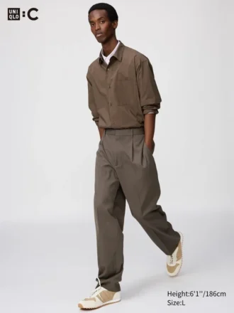 Pantaloni unisex a zampa larga con pieghe