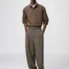 Pantaloni unisex a zampa larga con pieghe Pantaloni unisex a zampa larga con pieghe