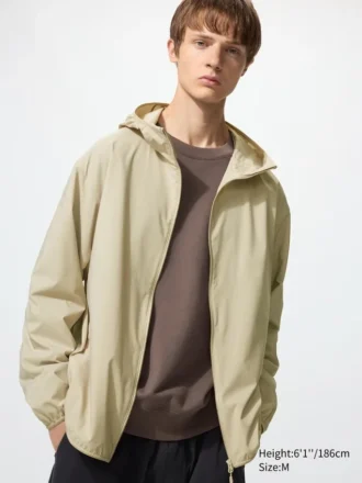 Parka da uomo con protezione UV tascabile