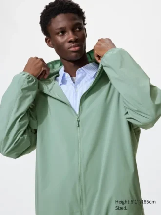 Parka da uomo con protezione UV tascabile