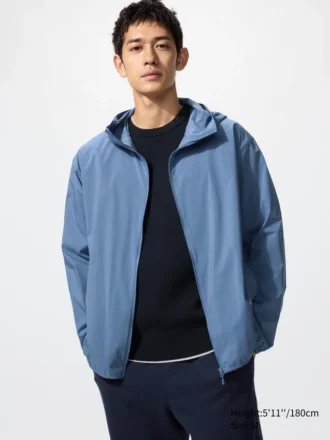 Parka da uomo con protezione UV tascabile