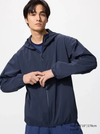 Parka da uomo con protezione UV tascabile