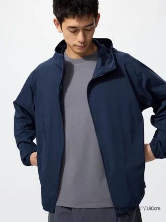 Parka da uomo con protezione UV tascabile