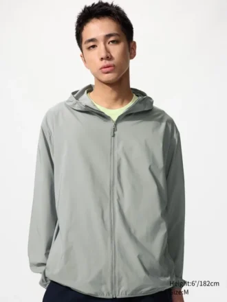 Parka da uomo con protezione UV tascabile