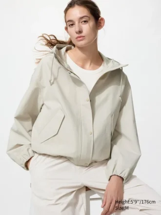 Parka in misto cotone da donna in pantaloncini