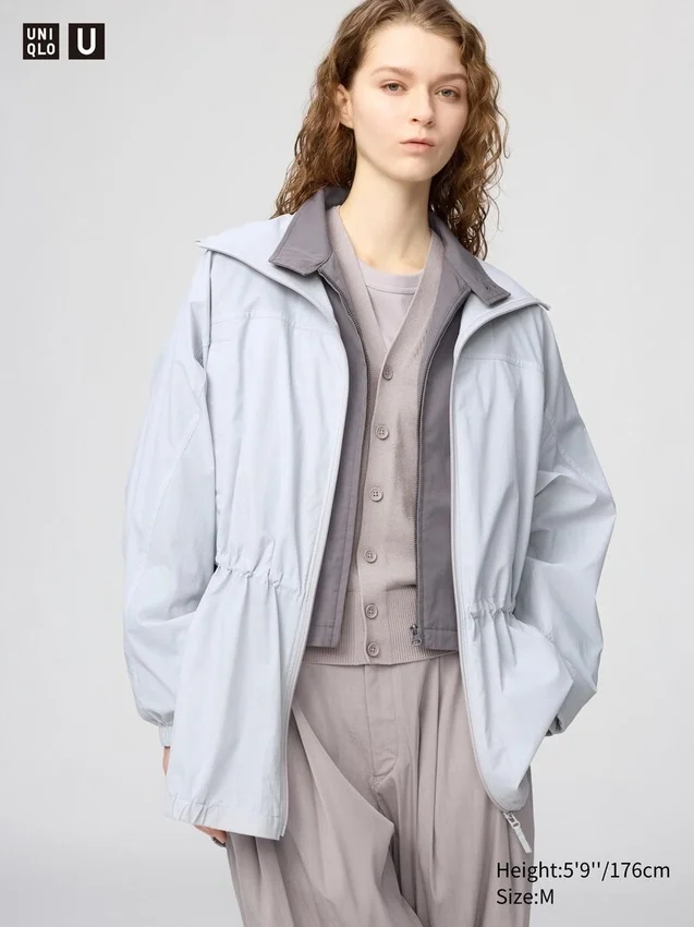 Parka oversize trasparente con protezione UV da donna Parka oversize trasparente con protezione UV da donna