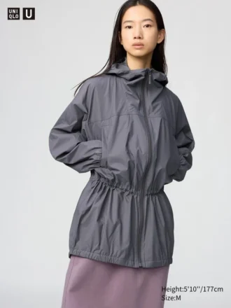 Parka oversize trasparente con protezione UV da donna Parka oversize trasparente con protezione UV da donna