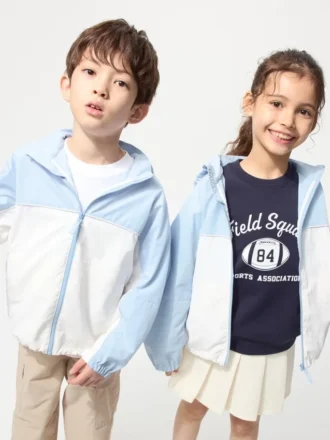 Parka tascabile per bambini con protezione UV | Color Block