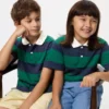 Polo a righe in piqué dry per bambini Polo a righe in piqué dry per bambini