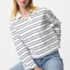 Polo da donna in cotone lavato | A righe Polo da donna in cotone lavato | A righe