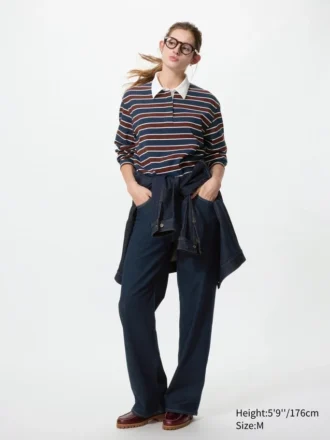 Polo da donna in cotone lavato | A righe