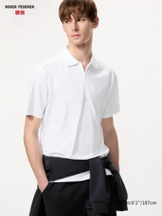 Polo da uomo DRY-EX con zip a un quarto