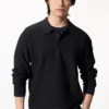 Polo da uomo in maglia 3D Knit lavabile | Maglie a manica lunga