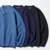 Polo da uomo in maglia 3D Knit lavabile | Maglie a manica lunga