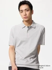 Polo unisex in piqué di cotone AIRism
