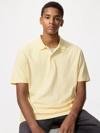 Polo unisex in piqué di cotone AIRism