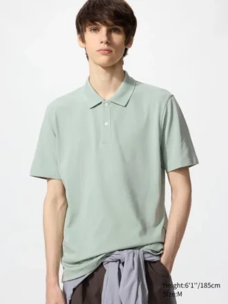 Polo unisex in piqué di cotone AIRism