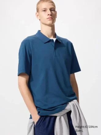 Polo unisex in piqué di cotone AIRism