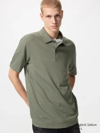 Polo unisex in piqué di cotone AIRism