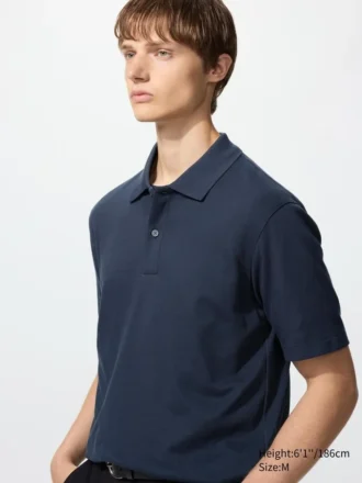 Polo unisex in piqué di cotone AIRism