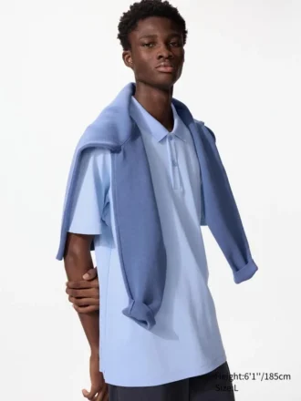 Polo unisex in piqué di cotone AIRism