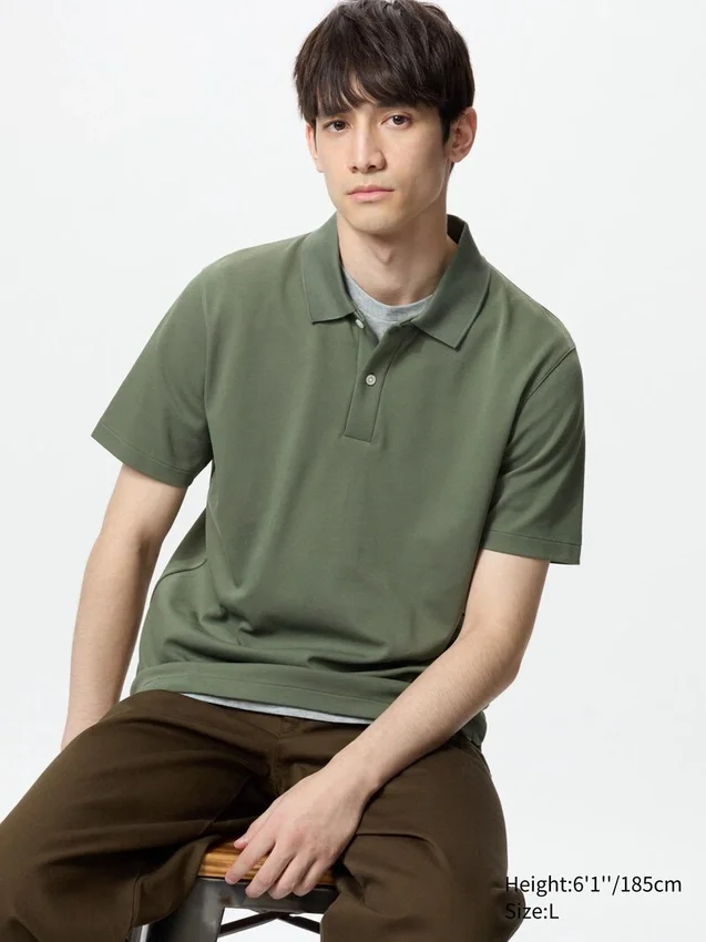 Polo unisex in piqué di cotone AIRism Polo unisex in piqué di cotone AIRism