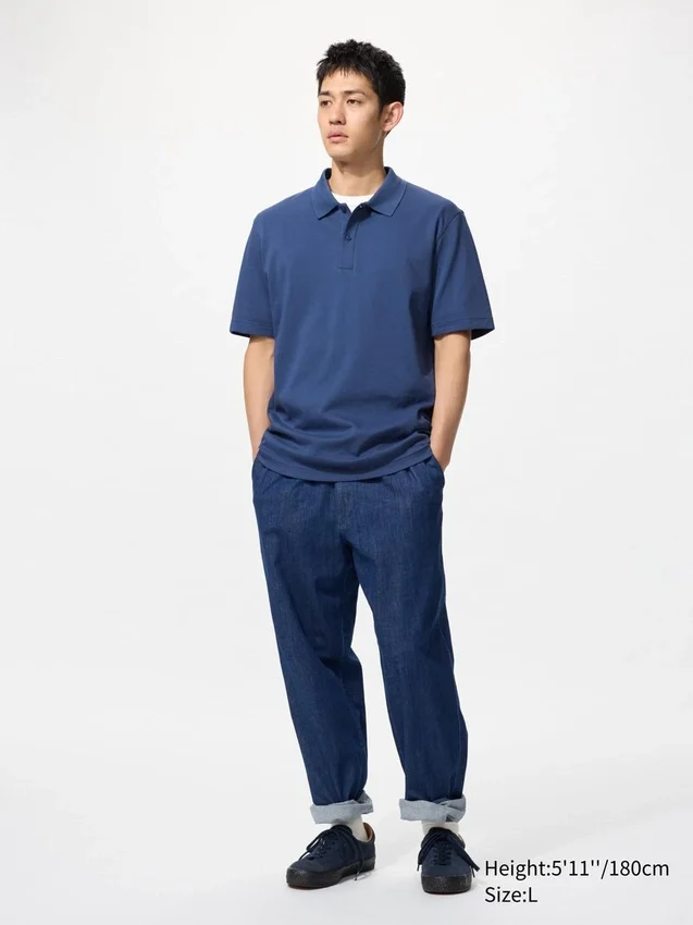 Polo unisex in piqué di cotone AIRism Polo unisex in piqué di cotone AIRism