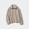 Pullover da donna in jersey spazzolato con mezza zip Pullover da donna in jersey spazzolato con mezza zip