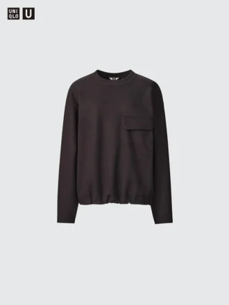 Pullover in jersey spazzolato da donna