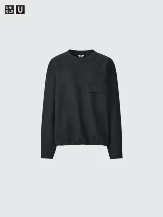Pullover in jersey spazzolato da donna