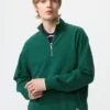 Pullover unisex con mezza zip