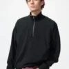 Pullover unisex con mezza zip