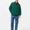 Pullover unisex con mezza zip