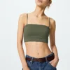 Reggiseno a fascia senza ferretti a coste da donna Reggiseno a fascia senza ferretti a coste da donna