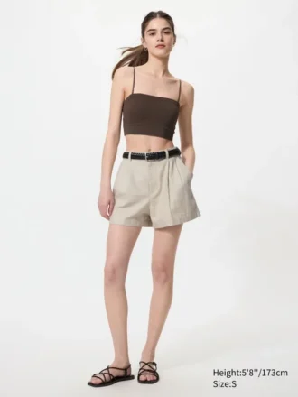 Reggiseno a fascia senza ferretti a coste da donna