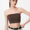 Reggiseno a fascia senza ferretti a coste da donna Reggiseno a fascia senza ferretti a coste da donna
