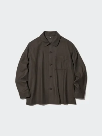 Sovracamicie da uomo in twill spazzolato