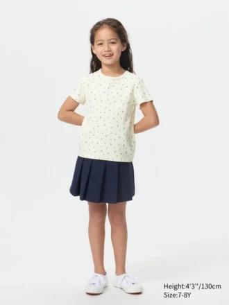 T-shirt a costine per bambini | Fiore