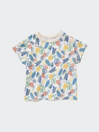 T-shirt a maniche corte con collo rotondo Baby Dry in pantaloncini