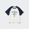 T-shirt a maniche corte con stampa grafica in cotone AIRism per bambini