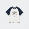 T-shirt a maniche corte con stampa grafica in cotone AIRism per bambini