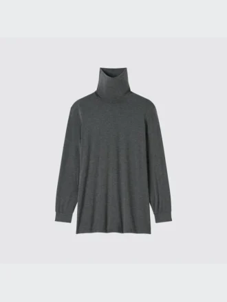 T-shirt a maniche lunghe con collo alto HEATTECH da uomo