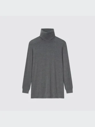 T-shirt a maniche lunghe con collo alto HEATTECH da uomo