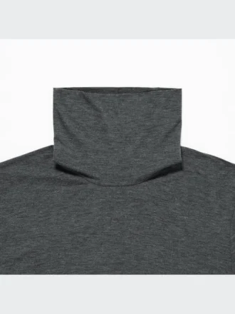 T-shirt a maniche lunghe con collo alto HEATTECH da uomo