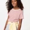 T-shirt a righe a costine per bambini