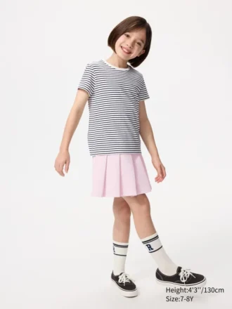 T-shirt a righe a costine per bambini
