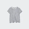 T-shirt a righe a costine per bambini