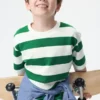 T-shirt a righe in cotone AIRism per bambini T-shirt a righe in cotone AIRism per bambini