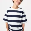 T-shirt a righe in cotone AIRism per bambini