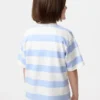 T-shirt a righe in cotone AIRism per bambini T-shirt a righe in cotone AIRism per bambini